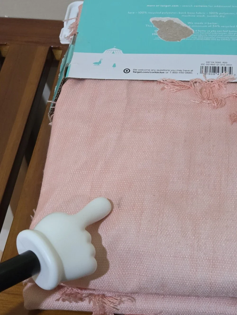 Pillowfort Blush Pink Fringed Window Curtains (2) Panels Size 42